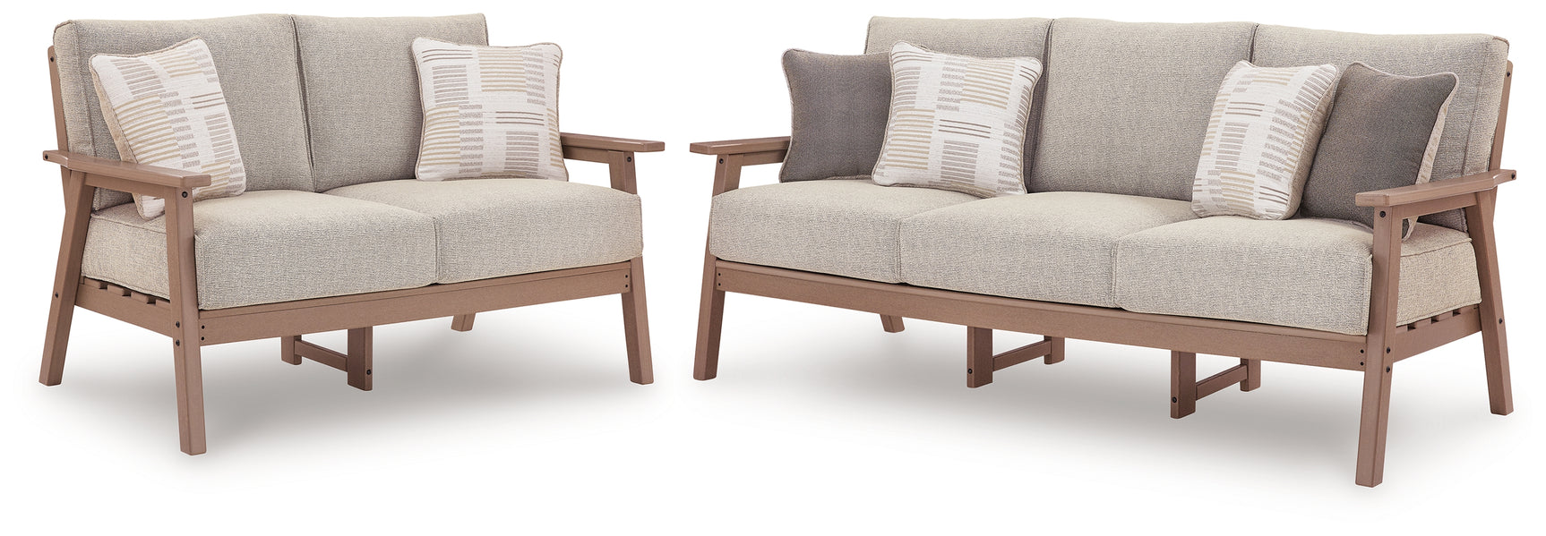 Grover Driftwood Beach Outdoor Sofa close-up angle