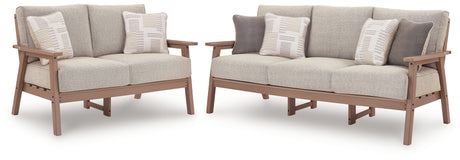 Grover Driftwood Beach Outdoor Sofa close-up angle