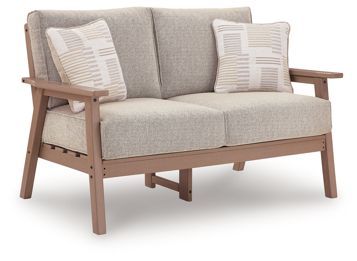 Grover Driftwood Beach Outdoor Sofa angled side view