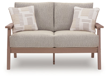Grover Driftwood Beach Outdoor Loveseat head-on view