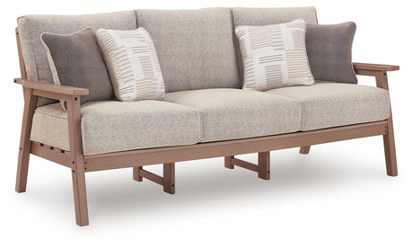 Grover Driftwood Beach Outdoor Loveseat angled side view