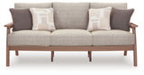 Grover Driftwood Beach Outdoor Loveseat head-on close-up