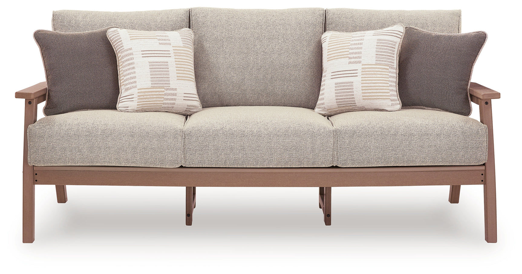 Grover Driftwood Beach Outdoor Loveseat head-on close-up