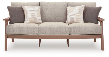 Grover Driftwood Beach Outdoor Loveseat head-on close-up