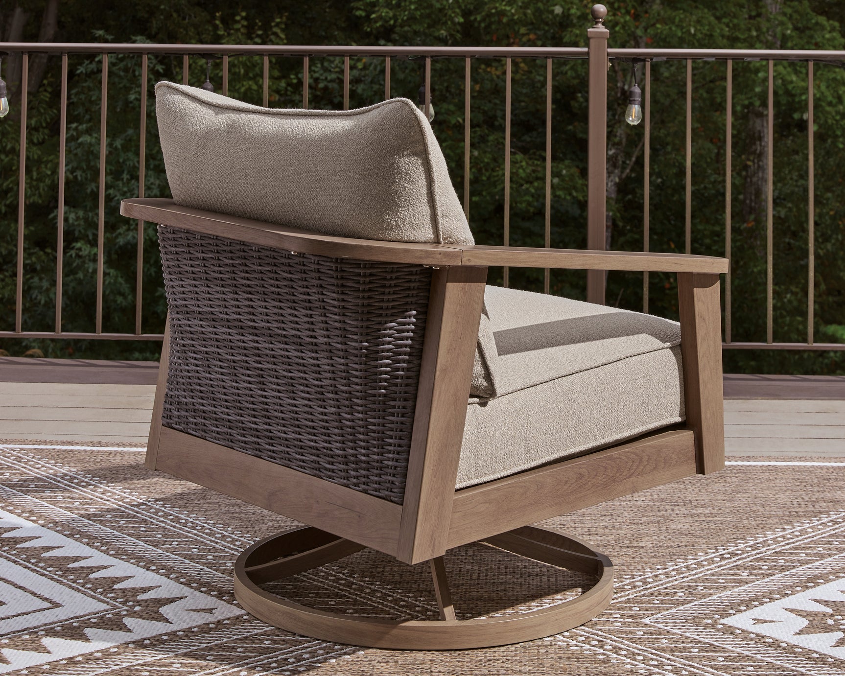 Harmony sofa and lounge chairs on patio - lifestyle setting