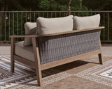 Harmony Headlands outdoor sofa, loveseat, and coffee table set in natural gray