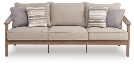 Harmony Headlands Outdoor Sofa natural gray head-on view
