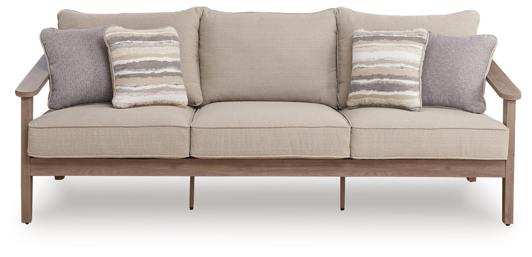 Harmony Headlands outdoor sofa, loveseat, and coffee table set in natural gray