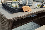 Brook Ranch table powder-coated aluminum frame detail