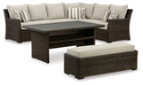 Brook Brown Ranch sectional close-up of seating area