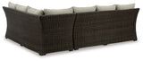 Brook Ranch outdoor sofa sectional back view