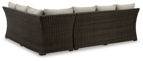 Brook Ranch outdoor sofa sectional back view