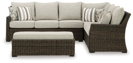Brook Ranch outdoor sofa sectional head-on view