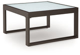 Sectional and ottoman angled view