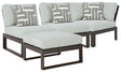 Beachloft Black/Gray outdoor sectional front corner view