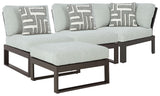 Beachloft Black/Gray outdoor sectional front corner view