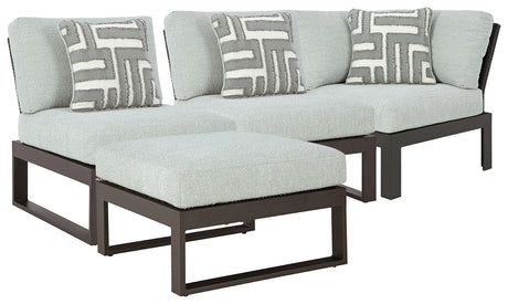 Beachloft Black/Gray outdoor sectional front corner view