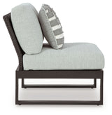 Side profile showing sectional pieces