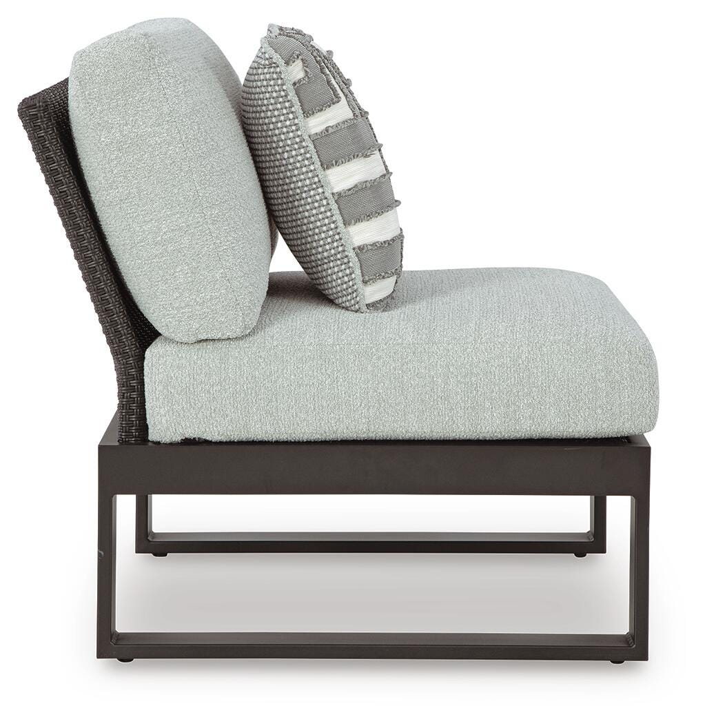 Beachloft Black/Gray 5-Piece Outdoor Sectional with Ottoman - image 8