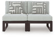 Beachloft Black/Gray 2-Piece Outdoor Sectional from Decor Furniture