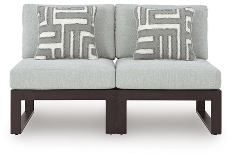 Beachloft Black/Gray 2-Piece Outdoor Sectional from Decor Furniture