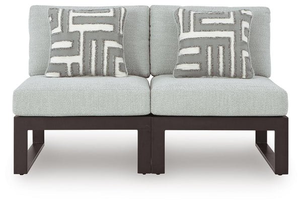 Beachloft Black/Gray 2-Piece Outdoor Sectional from Decor Furniture