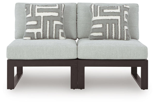 Beachloft Black/Gray 2-Piece Outdoor Sectional from Decor Furniture