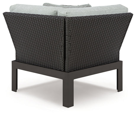 Back view of ottoman and corner chair