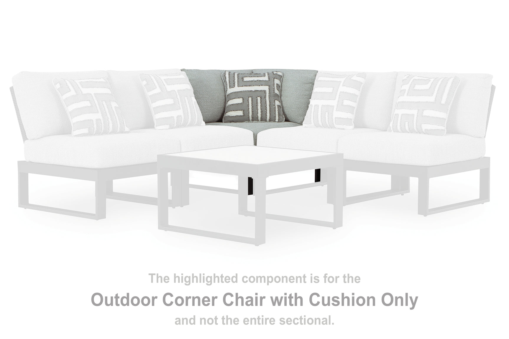 Stainless steel hardware on sectional frame