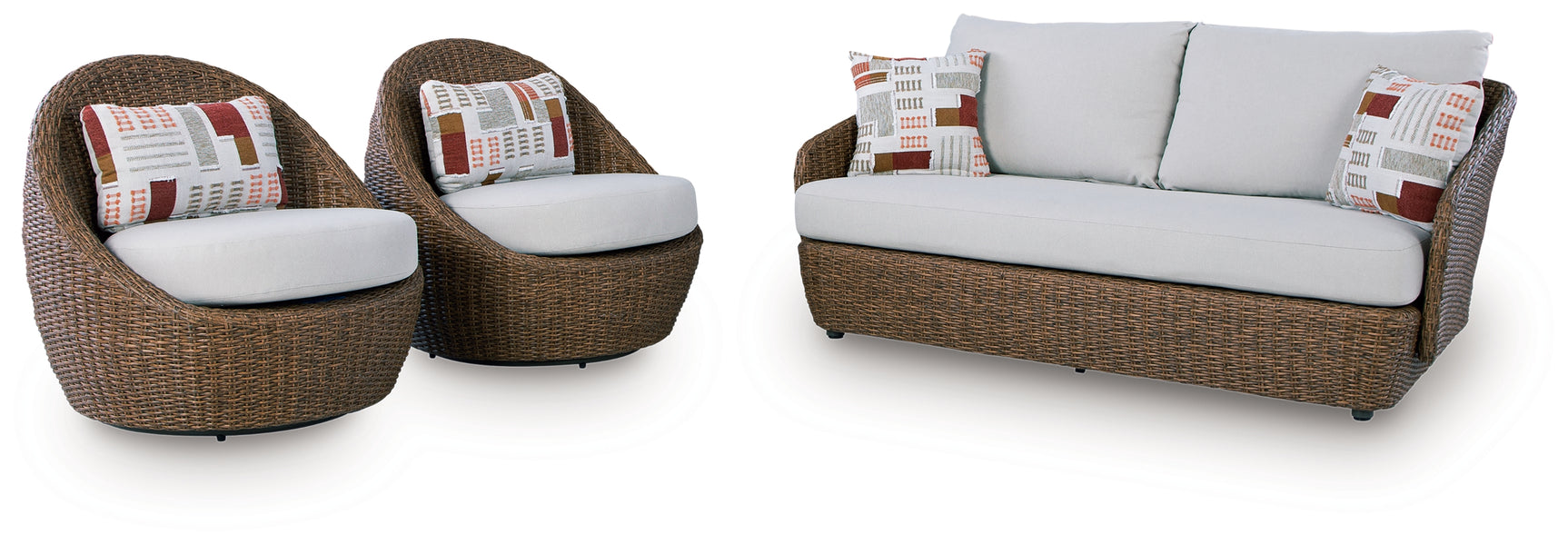 Swivel chair side angle showing rounded design