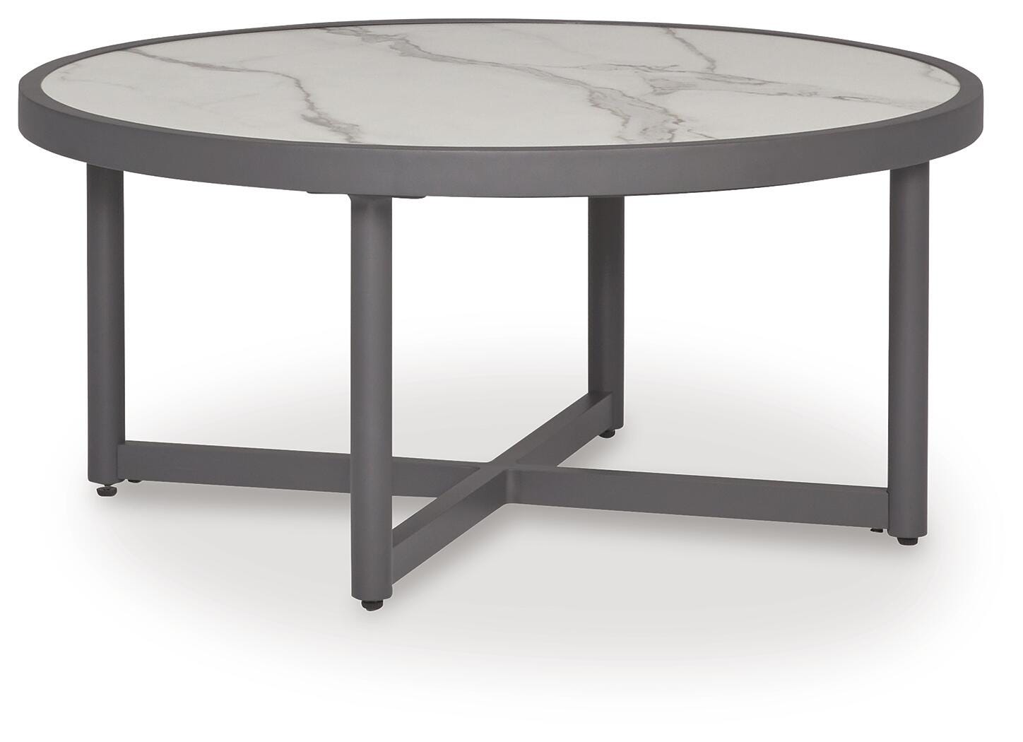 Ocean Beach Gray Outdoor Coffee Table side profile