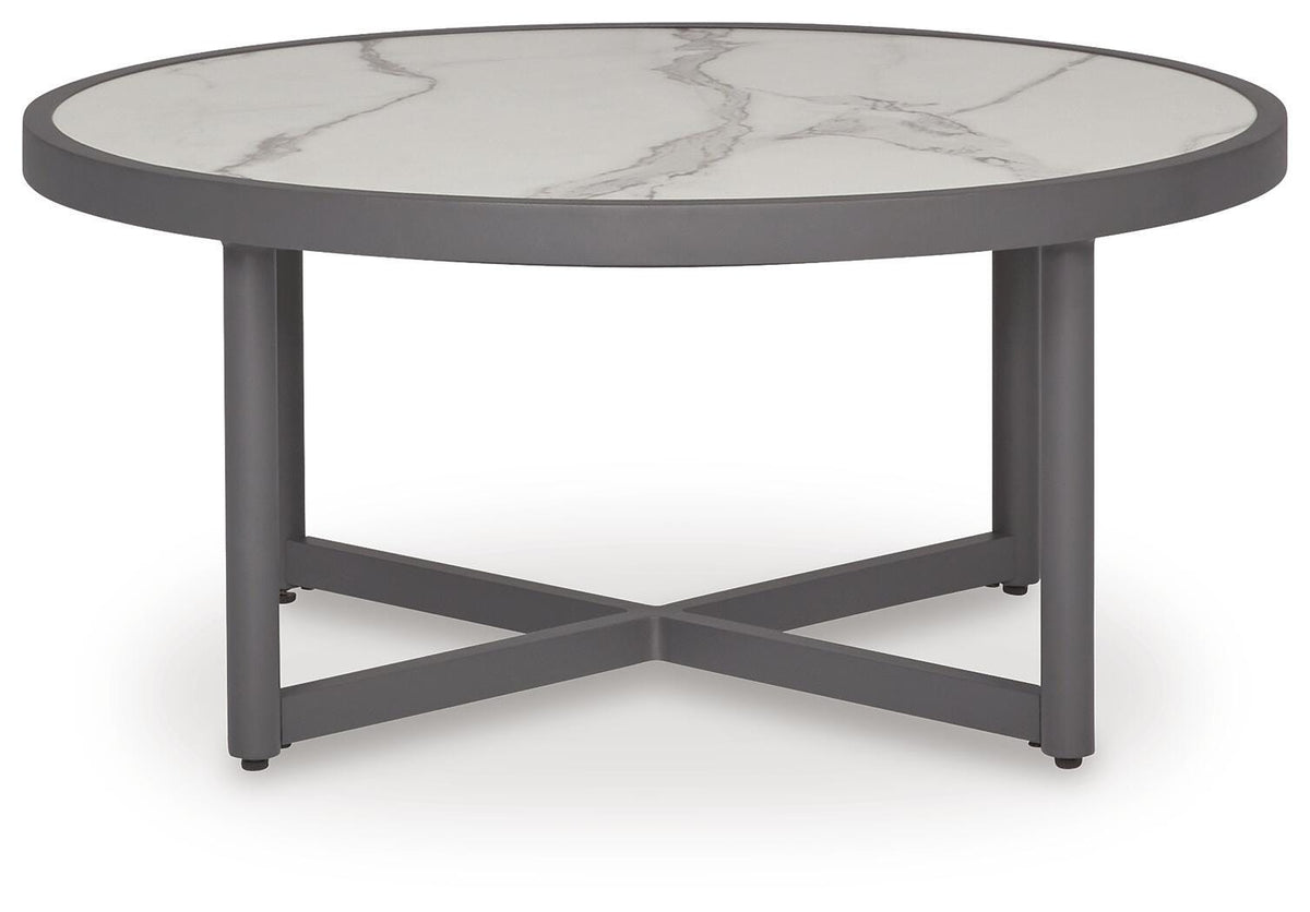 Ocean Beach Gray Outdoor Coffee Table front view