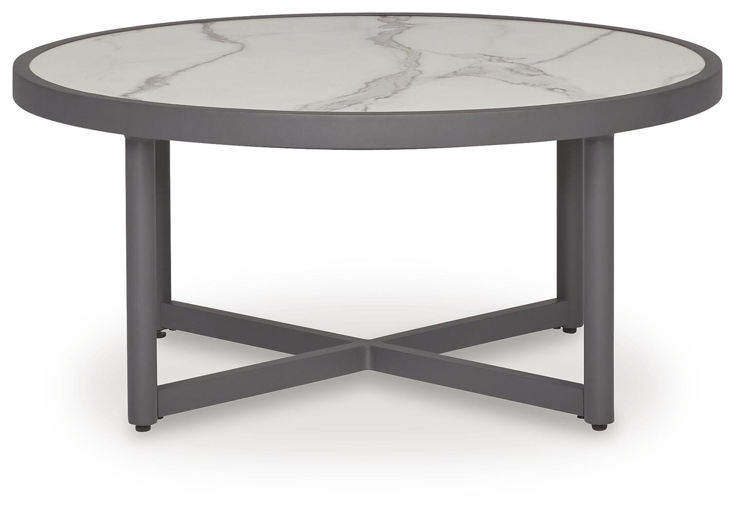 Ocean Beach Gray Outdoor Coffee Table front view