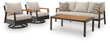 Side angle of Carmel Highlands swivel chair