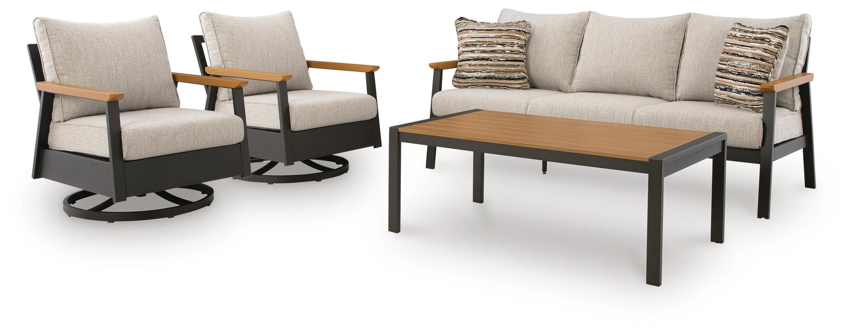 Side angle of Carmel Highlands swivel chair