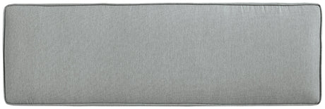Elite Park gray outdoor bench with cushion seating