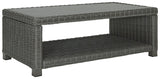 Elite Park Gray Outdoor Coffee Table side view