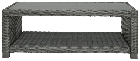Elite Park Gray Outdoor Coffee Table head-on view