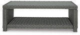 Head-on view of loveseat showing cushion and armrest detail