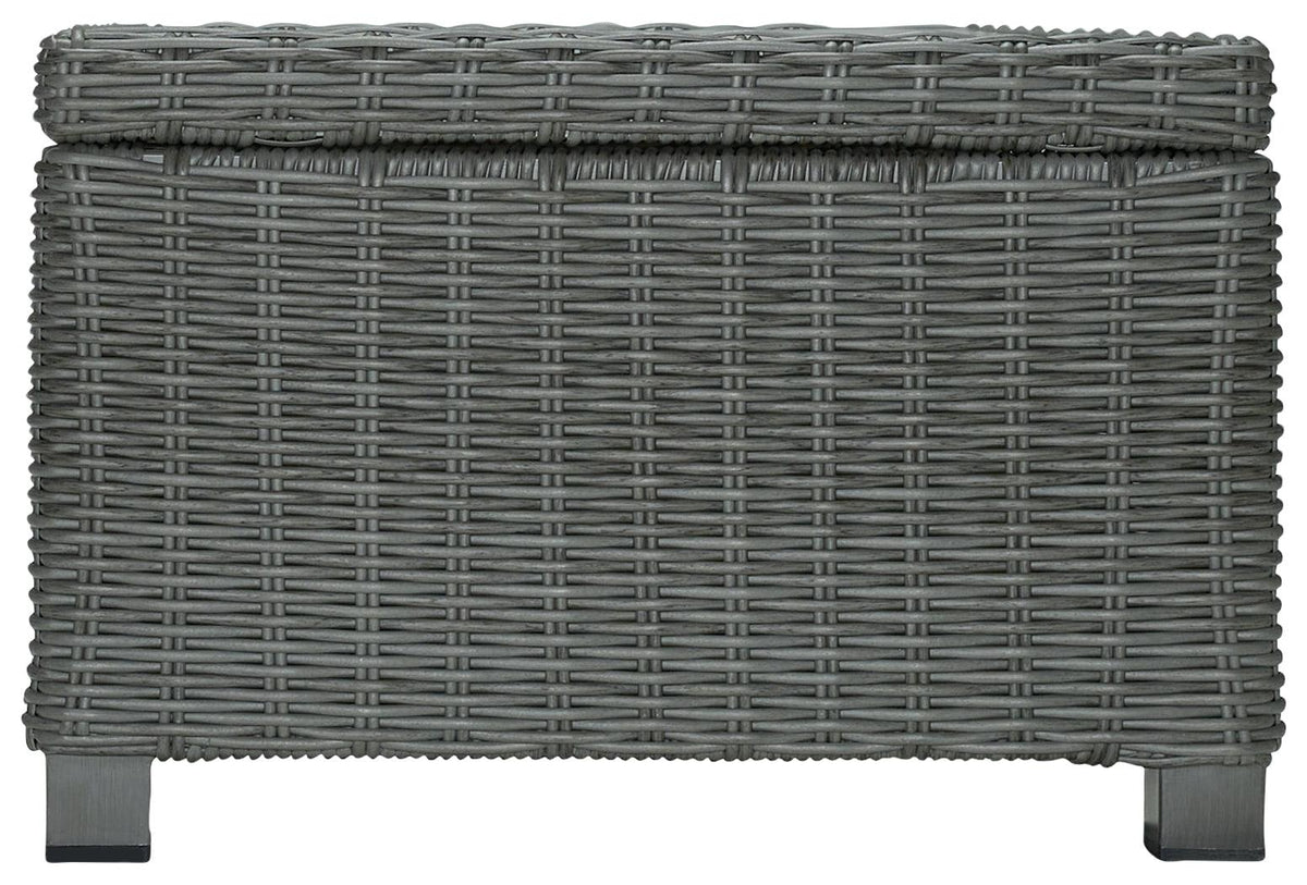 Elite Park Gray Outdoor Coffee Table side angle view