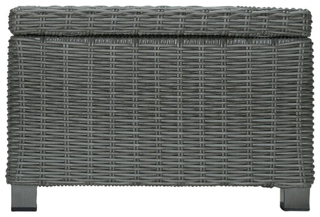 Elite Park Gray Outdoor Coffee Table side angle view