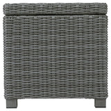 Elite Park Outdoor End Table top view showing aluminum wood-look surface