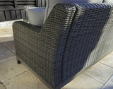Elite Park Gray Outdoor Loveseat with Cushion front view