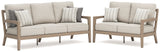 Outdoor Loveseat swivel seat close-up