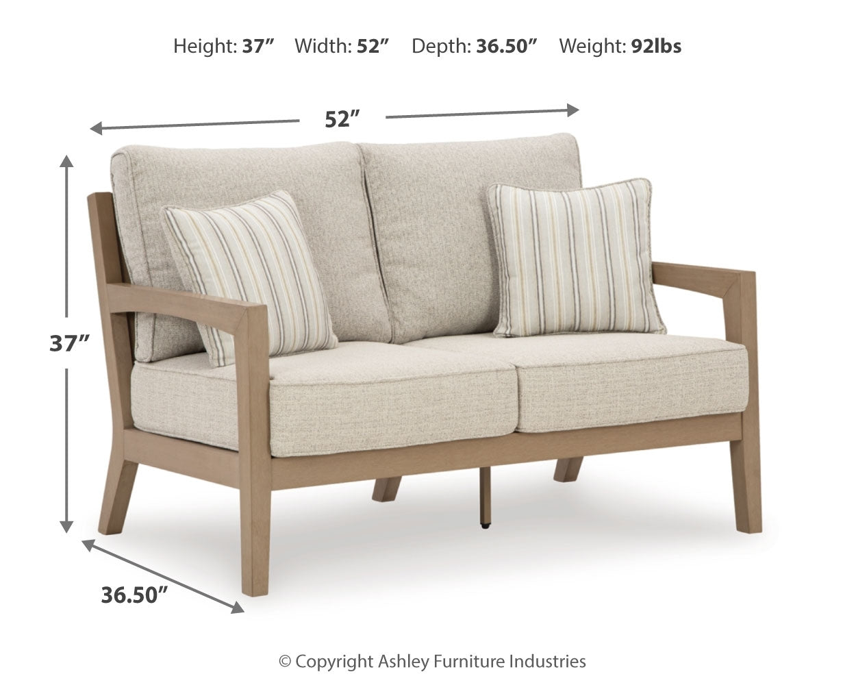 Hallow Driftwood Creek Outdoor Sofa and Loveseat set front view
