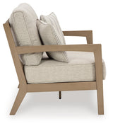 Back view of Hallow Creek Driftwood Outdoor Loveseat
