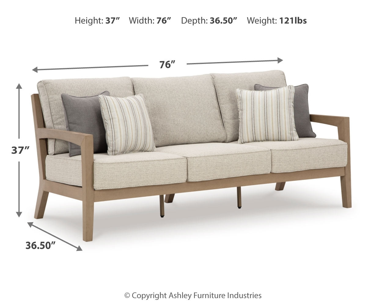 Hallow Driftwood Creek Outdoor Sofa and Loveseat set front view