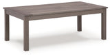 Hillside coffee table top view with slatted design