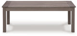 Closeup detail of Weatherwood material on sofa arm