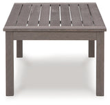 Outdoor sofa set front straight view on patio